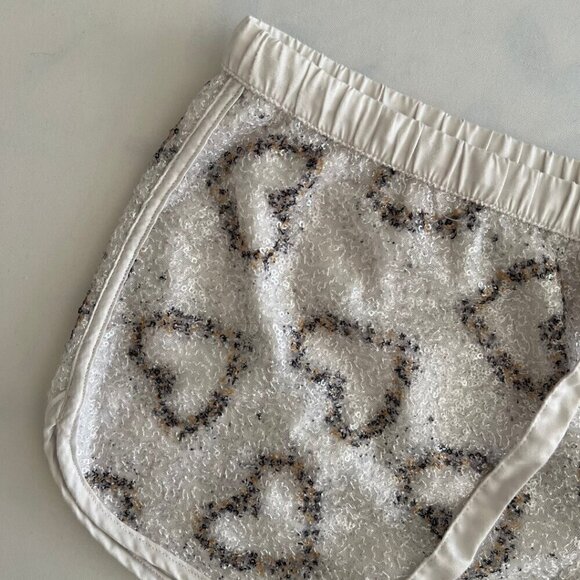 Victoria's Secret Sparkly Heart Sequin Mini Shorts - Picture 3 of 6